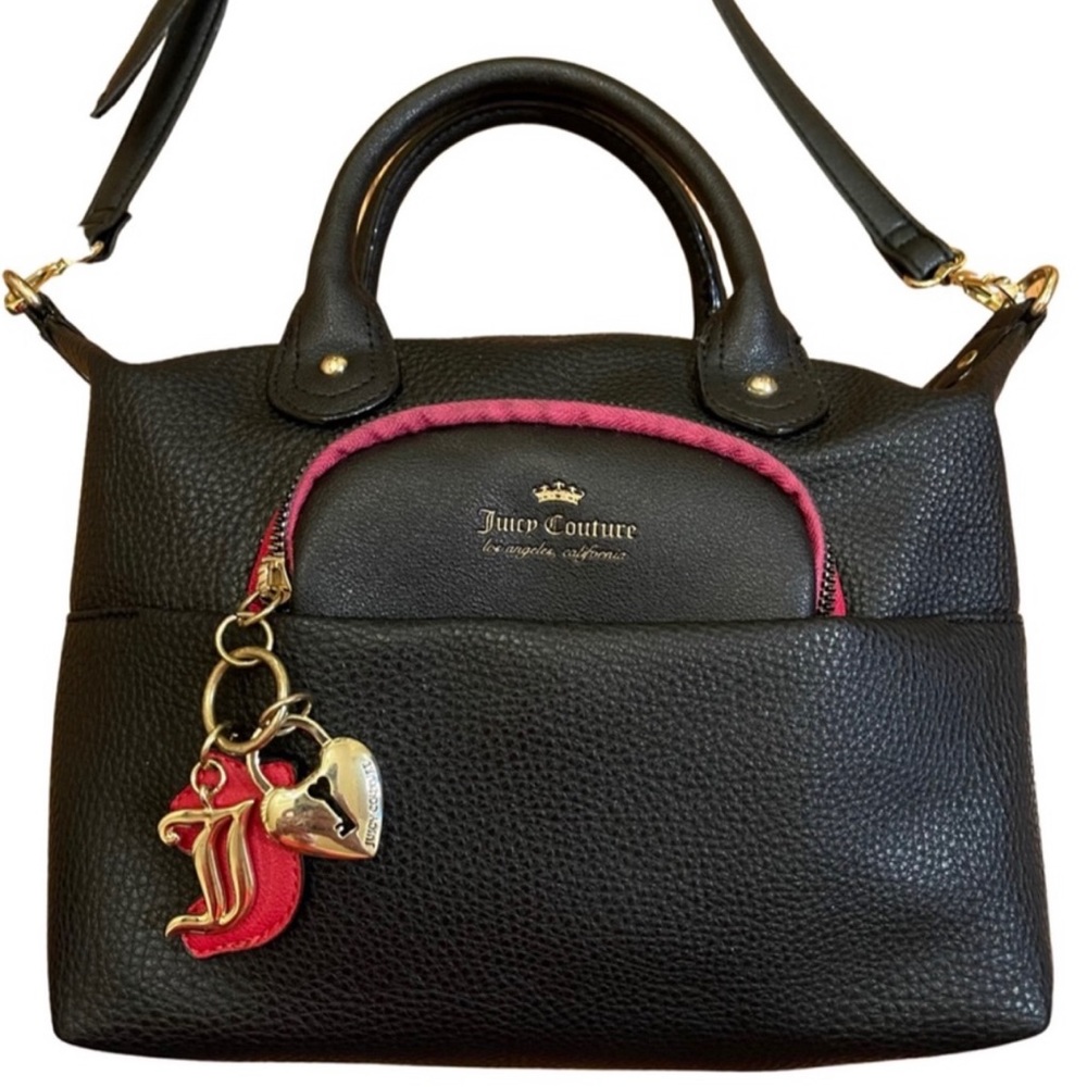 Juicy Couture “Charm School” Black Satchel - Picture 2 of 16